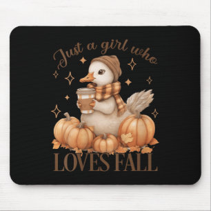 Tapis De Souris Femmes Filles Oie Juste Une Fille Qui Aime L'autom