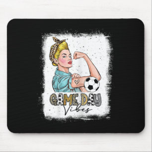 Tapis De Souris Femmes Football Blanchi Jour de Match Vibes Maman 