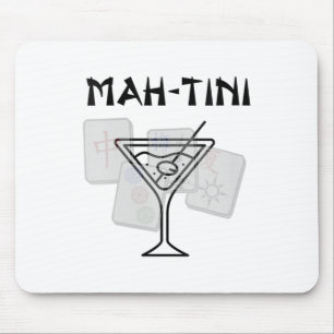 Tapis De Souris Femmes Funny Mahjong Martini Tail Mah Jongg col V