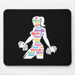 Tapis De Souris Femmes Gymnase Motivation entraînement Motivation
