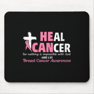 Tapis De Souris Femmes Heal Cancer Chrétien Croire Dieu Breast Ca