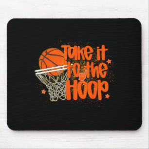 Tapis De Souris Femmes hommes basket-ball cœur anneau enfants jour