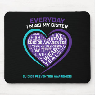 Tapis De Souris Femmes Hommes Sensibilisation au suicide Soeur Sui