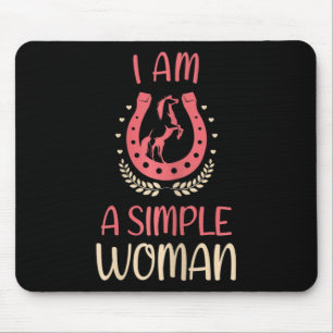 Tapis De Souris Femmes Je Suis Une Simple Femme Aime Horseck Équit