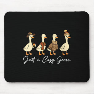 Tapis De Souris Femmes Juste Une Oie Confortable Automne Citrouill