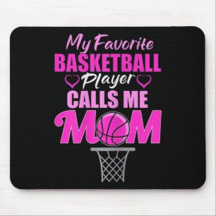 Tapis De Souris Femmes Mon Joueur De Basket Favori M'Appelle Maman