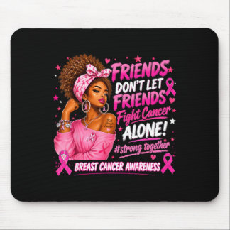 Tapis De Souris Femmes Noires Africaines Ruban Rose Sensibilisatio