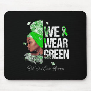 Tapis De Souris Femmes noires Nous portons Bile Verte Cancer de la