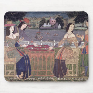 Tapis De Souris Femmes portugaises mangeant un repas, Goa
