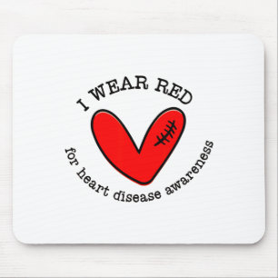 Tapis De Souris Femmes pour lesquelles je porte du rouge pour la s