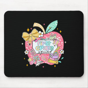 Tapis De Souris Femmes Professeurs de 1re année Équipe Pomme Léopa