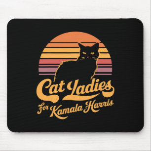 Tapis De Souris Femmes rétro Kamala Harris Chat Lady