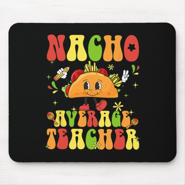 Tapis De Souris Femmes Retro Nacho Moyenne Appréciation Enseignant (Devant)