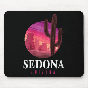 Tapis De Souris Femmes Sedona Arizona Cactus Coucher de soleil Dés