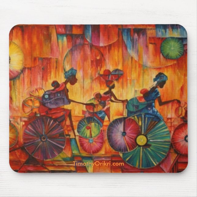 Tapis De Souris Femmes sur des roues Mousepad (Devant)