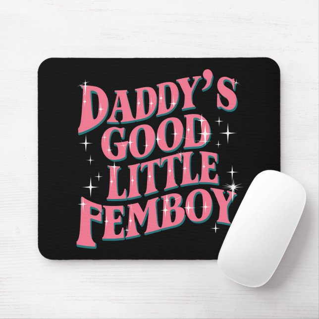 Tapis De Souris Femoby, le Gay pride LGBT de Daddy's Good Little F (Avec souris)