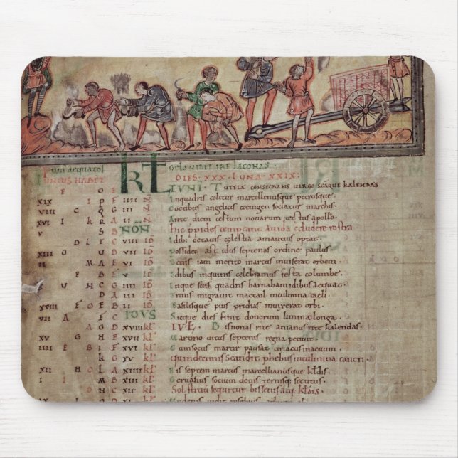 Tapis De Souris Fenaison et labourage, d'un calendrier (Devant)