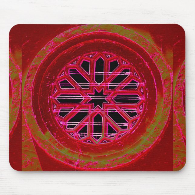 Tapis De Souris fenêtre médiévale mandala mousepad (Devant)