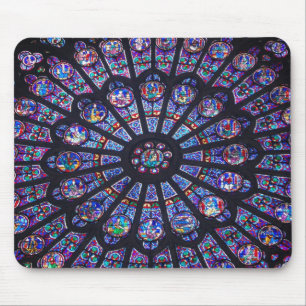 Tapis De Souris Fenêtre rose de Notre Dame