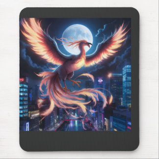 Tapis De Souris Fênix flamejante Mousepad
