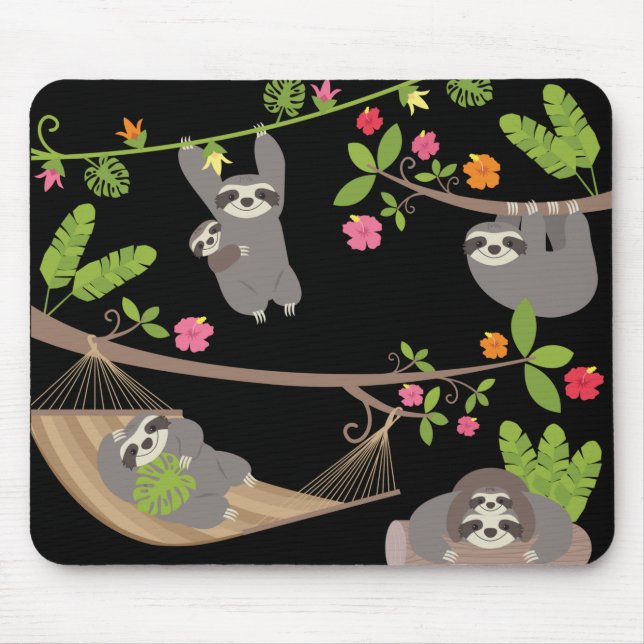 Tapis De Souris Fentes sur Arrière - plan noir (Devant)