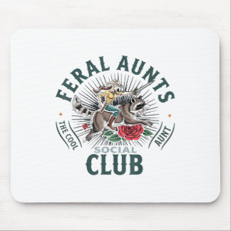 Tapis De Souris Feral Aunts Social Club The Cool Tante Raccoon