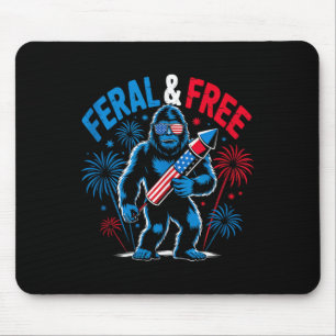 Tapis De Souris Férale Bigfoot mignonne mais 4 juillet jeunes homm