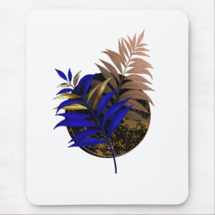 Tapis De Souris Ferme bleue sur cercle noir