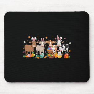 Tapis De Souris Ferme de Pâques vache animal fermier Œufs de Pâque