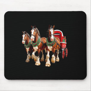 Tapis De Souris Ferme équestre de Noël uniadulte animal de Noël P