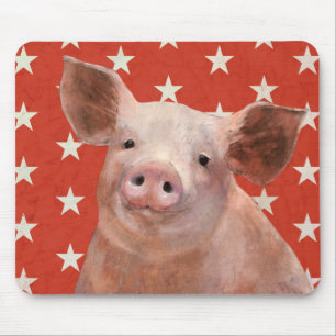Tapis De Souris Ferme patriotique - porc