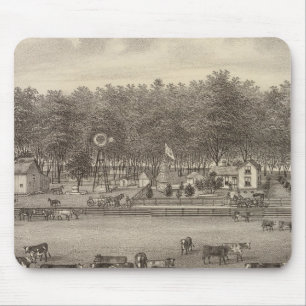 Tapis De Souris Ferme stock riveraine, NE de Concordia, Kansas