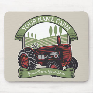 Tapis De Souris Fermier de Vintage Farm Tractor