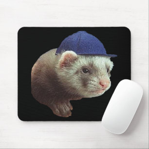 Tapis De Souris Ferret portant Casquette