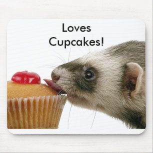 Tapis De Souris Ferrets Love Cupcakes Mousepad