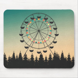 Tapis De Souris Ferris roulent dedans l'illustration de ciel de