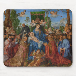 Tapis De Souris Festin des guirlandes de rose, 1506 (huile sur le