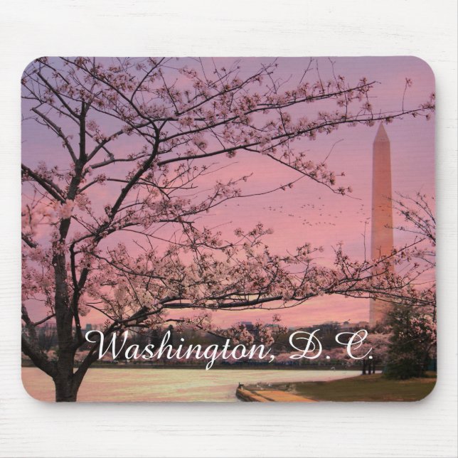 Tapis De Souris Festival Cherry Blossom du Monument de Washington (Devant)
