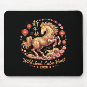 Tapis De Souris Festive 2026 Crazy Horse Dame Âme Sauvage Cœur Cal