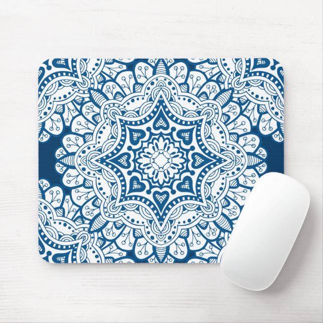 Tapis De Souris Festive Blue Mandala (Avec souris)