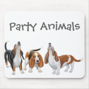 Tapis De Souris Fêtards Mousepad de Basset Hound