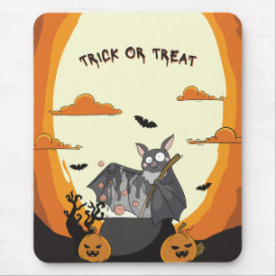 Tapis De Souris Fête Chauve-souris Halloween Mignonne et Effrayant