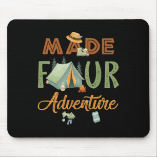 Tapis De Souris Fête d'anniversaire 4 ans Made Four Adventure thèm