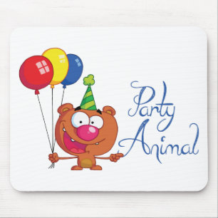 Tapis De Souris Fête d'anniversaire Animal