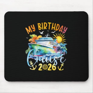 Tapis De Souris Fête d'anniversaire croisière festive 2026 hommes