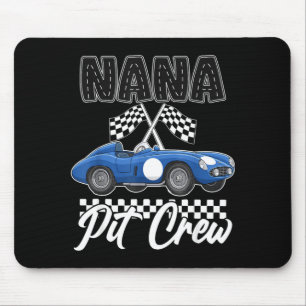 Tapis De Souris Fête d'anniversaire de voiture de course famille d