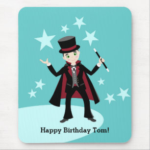 Tapis De Souris Fête d'anniversaire pour enfant magicien