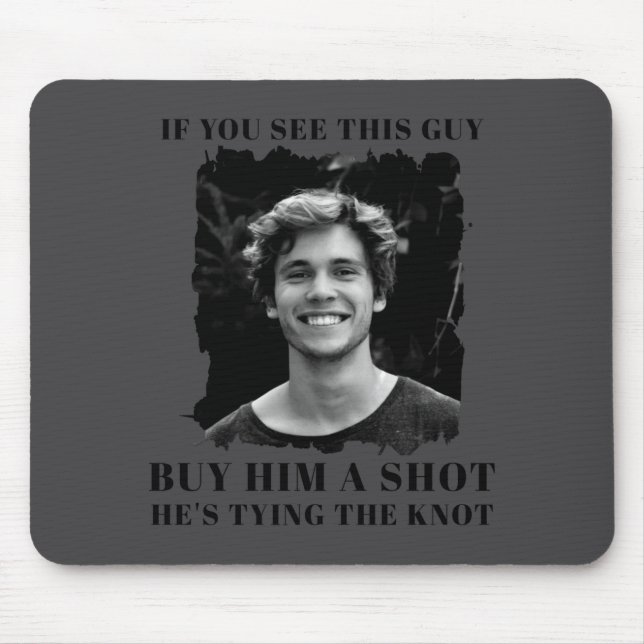 Tapis De Souris Fête de bachelor drôle pour hommes  (Devant)