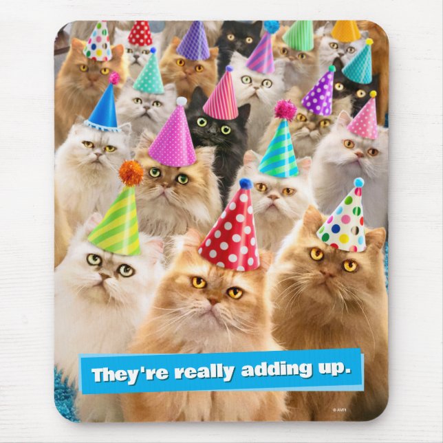 Tapis De Souris Fête de chats (Devant)