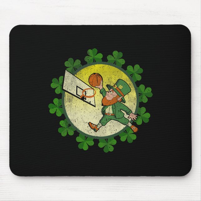 Tapis De Souris Fête de la Saint-Patrick Leprechaun Chanceux  (Devant)